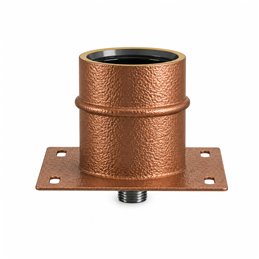 Base plate with condensate drain RM1PPC ISO10 HAMMERED COPPER Double wall flue