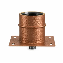Base plate with condensate drain RM1PPC ISO10 HAMMERED COPPER Double wall flue