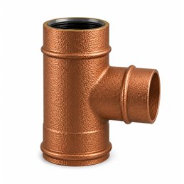 90° Tee RM1T9 ISO10 HAMMERED COPPER Double wall flue