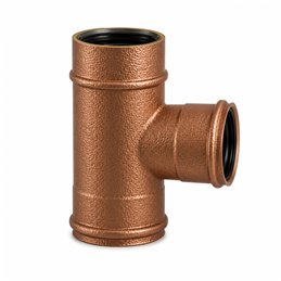 90° Tee RM1T9 ISO10 HAMMERED COPPER Double wall flue