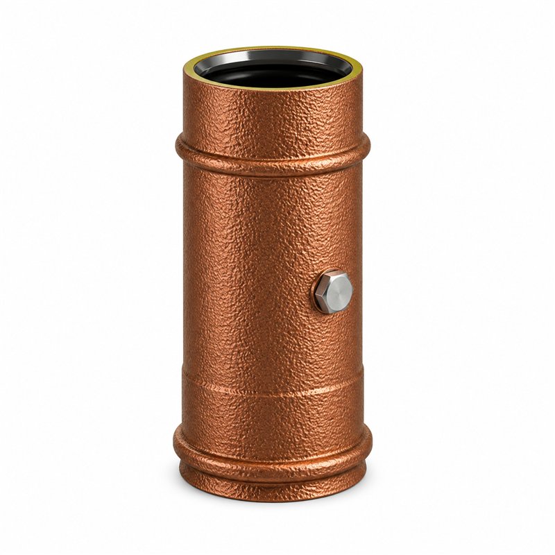 Modulo rilevamento fumi RM1PF ISO10 verniciato RAME MARTELLATO Canna fumaria doppia parete