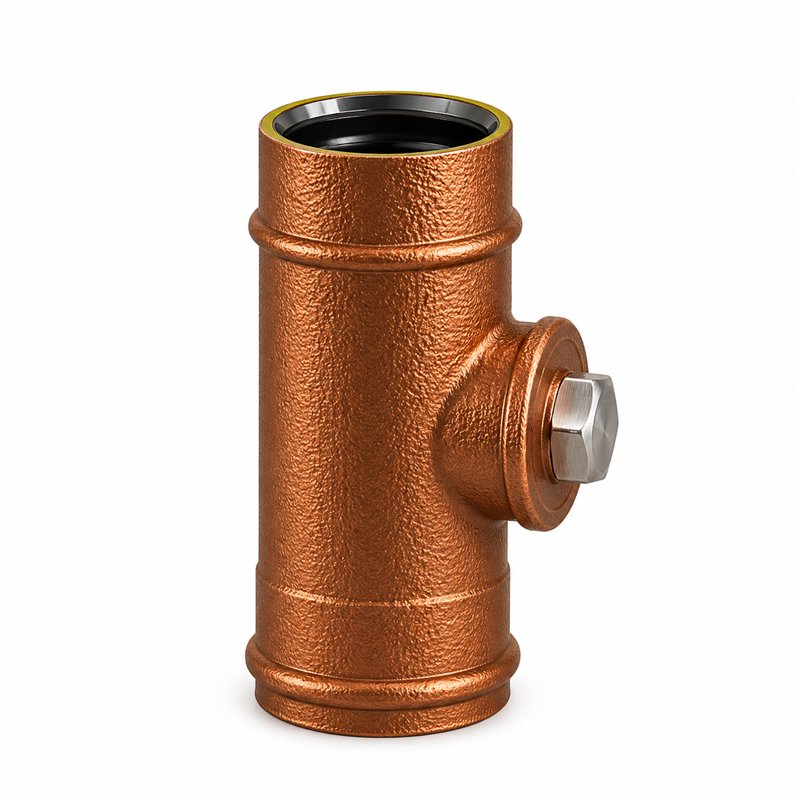Inspection module RM1IT ISO10 HAMMERED COPPER Double wall flue