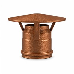 Cappello terminale parapioggia RM1CC ISO10 verniciato RAME MARTELLATO Canna fumaria doppia parete
