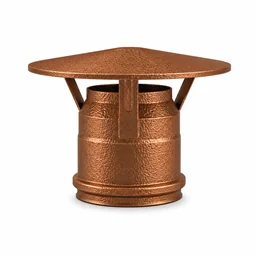 Cappello terminale parapioggia RM1CC ISO10 verniciato RAME MARTELLATO Canna fumaria doppia parete