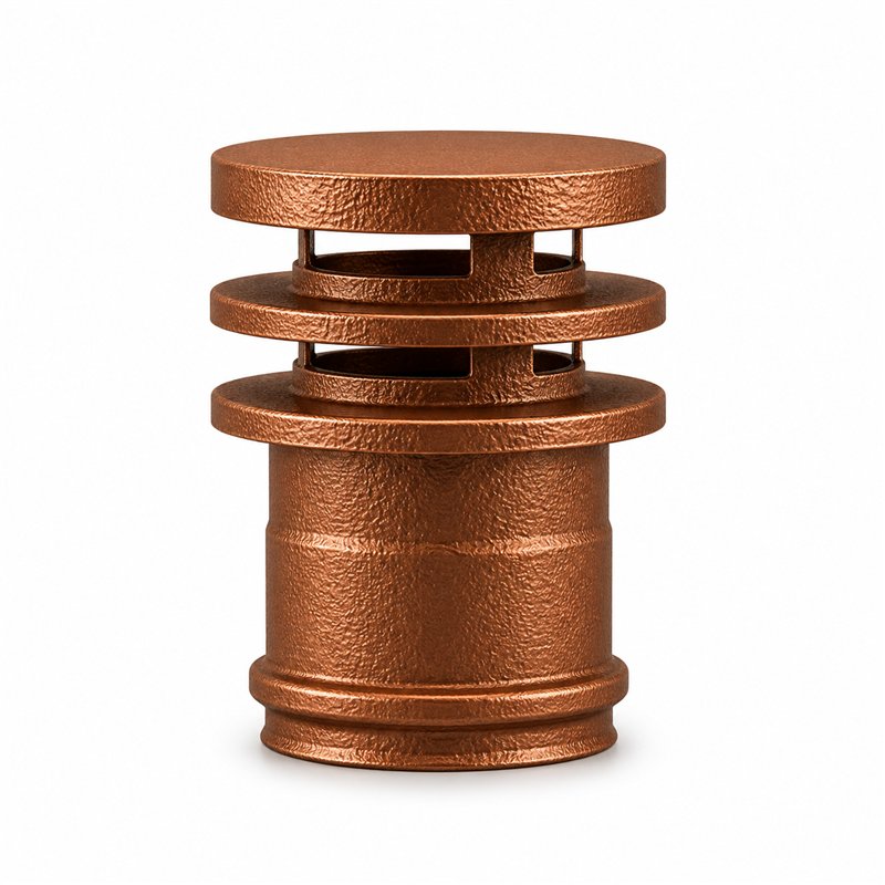 Terminal cap with rings RM1TLN ISO10 RUSTY Double wall flue