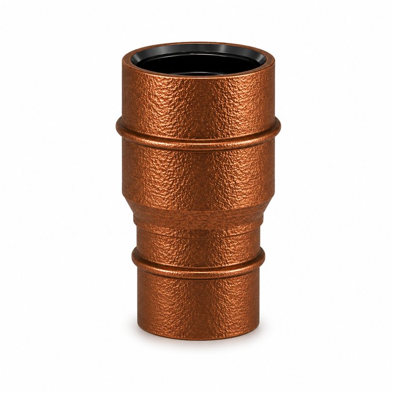 Single-double joint RM1RCI ISO10 HAMMERED COPPER Double wall flue