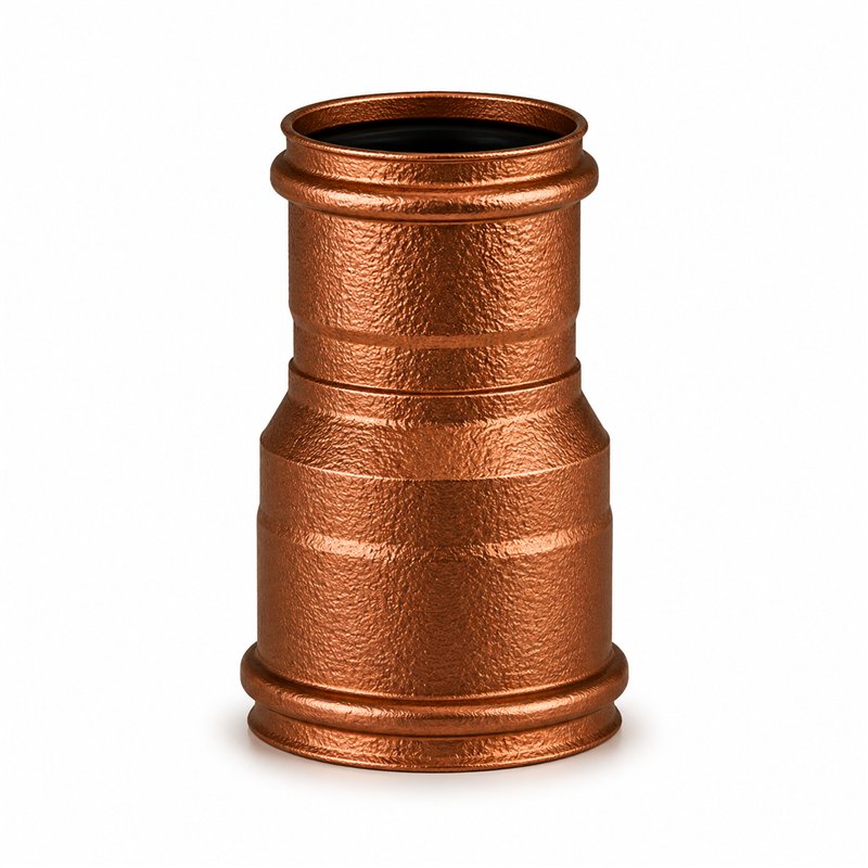 Giunzione doppia-mono RM1RCU ISO10 verniciato RAME MARTELLATO Canna fumaria doppia parete