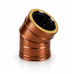 Curva a 45° RM2C4 ISO25 verniciato RAME MARTELLATO Canna fumaria doppia parete