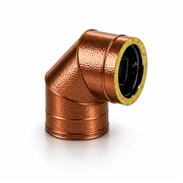 Curva a 90° RM2C9 ISO25 RAME MARTELLATO Canna fumaria doppia parete
