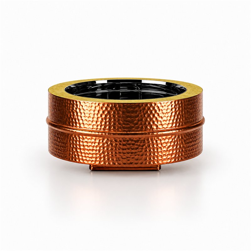 Blind cap R2TA ISO25 HAMMERED COPPER Double wall flue