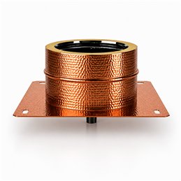 Base plate RM2PPC ISO25 HAMMERED COPPER Double wall flue