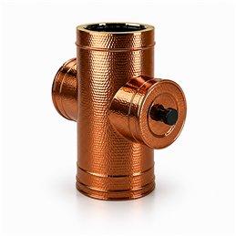 Tubo a T 90° con ispezione RM2TC ISO25 verniciato RAME MARTELLATO Canna fumaria doppia parete