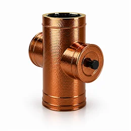 Tubo a T 90° con ispezione RM2TC ISO25 verniciato RAME MARTELLATO Canna fumaria doppia parete