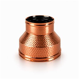 Giunzione doppia-mono RM2RCU ISO25 RAME MARTELLATO Canna fumaria doppia parete