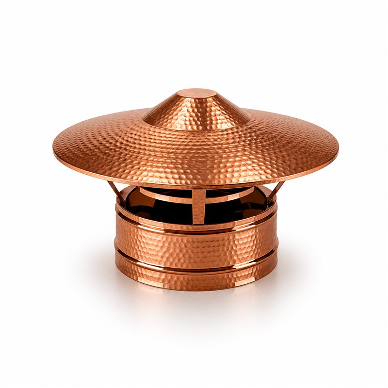 Rainproof end cap RM2CC ISO25 HAMMERED COPPER Double wall flue