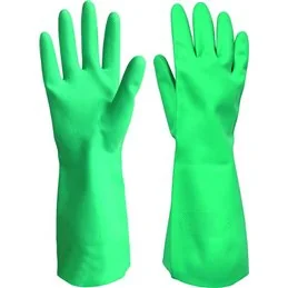 Vigor green nitrile gloves CE‑2 – EN 388 / EN 374