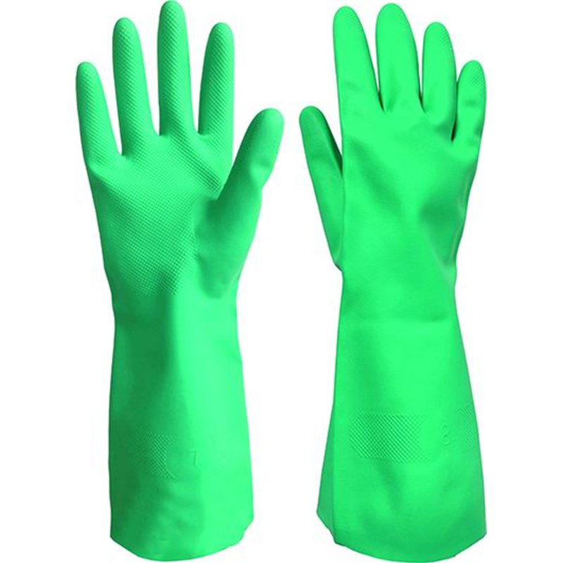 Guanti da lavoro Vigor in nitrile verde CE‑2 