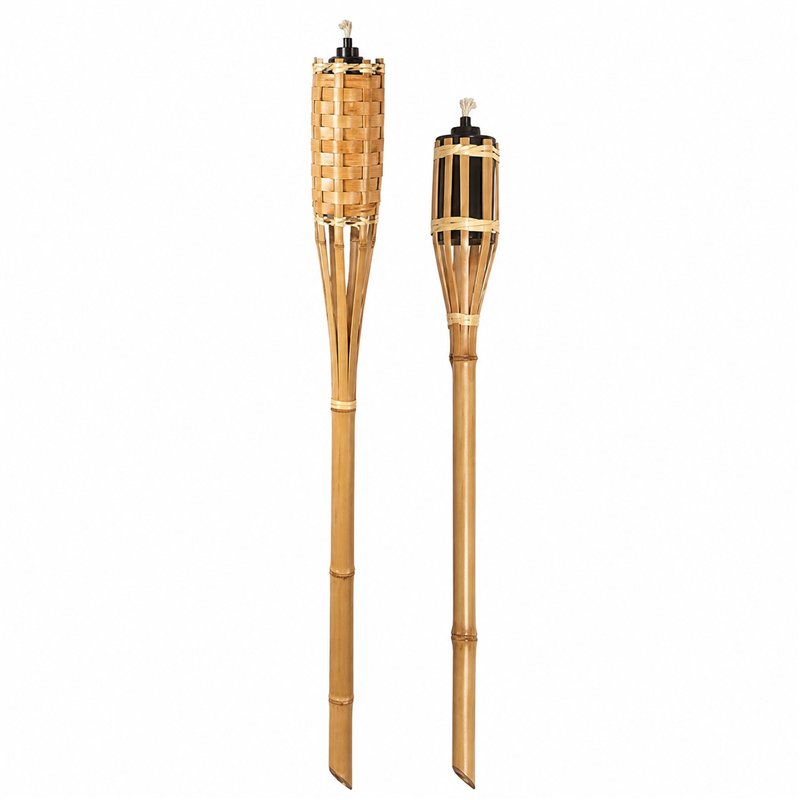 Bamboo garden torches for lemongrass oil