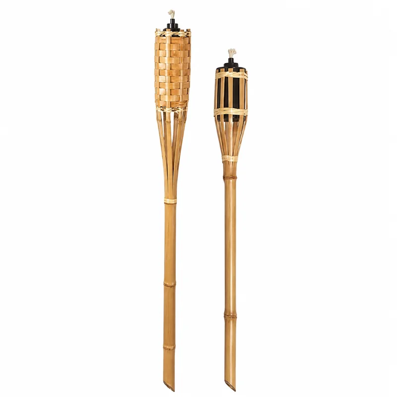 Bamboo garden torches for lemongrass oil