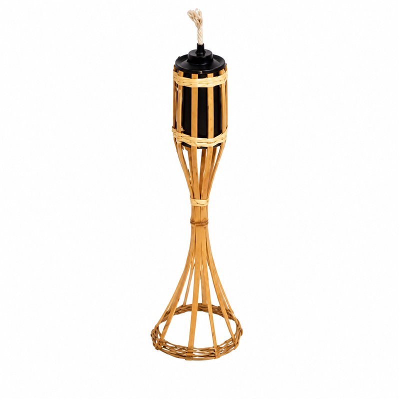 Bamboo table torches for lemongrass oil