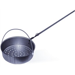 Padella per castagne caldarroste diam. 32 cm manico lungo 