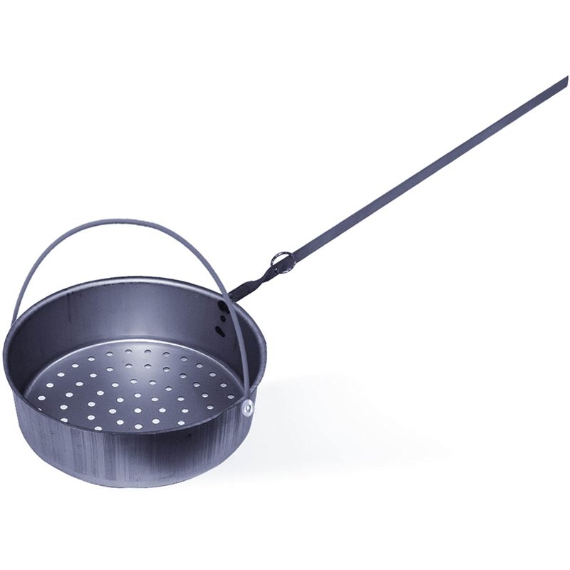 Padella per castagne caldarroste diam. 32 cm manico lungo 