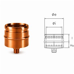 RIATS ISOAIR condensate drain plug Copper Double wall flue