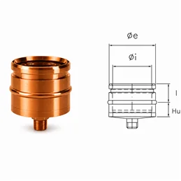 RIATS ISOAIR condensate drain plug Copper Double wall flue