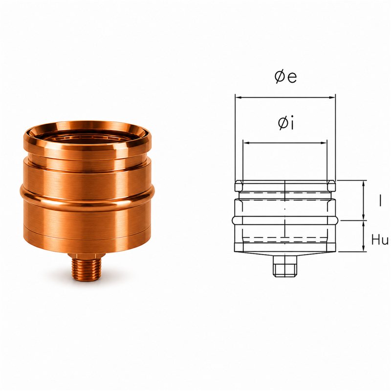 RIATS ISOAIR condensate drain plug Copper Double wall flue