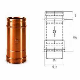 Modulo per inserimento sonda RIAPF ISOAIR Rame Canna fumaria doppia parete