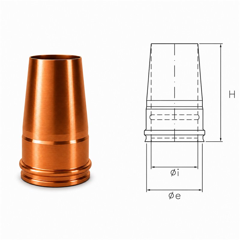 Cappello tronco-conico RIATO ISOAIR Rame Canna fumaria doppia parete