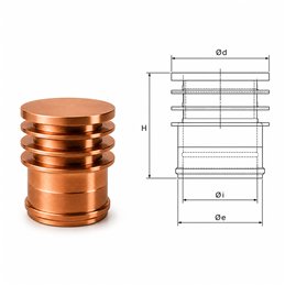 Ring terminal cap RIATLN ISOAIR Copper Double wall flue