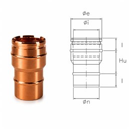 Mono-double junction RIARCI ISOAIR Copper Double wall flue