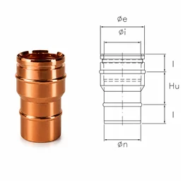 Mono-double junction RIARCI ISOAIR Copper Double wall flue