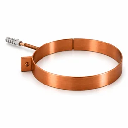 Wall collar in CUCM COPPER with plug for flue