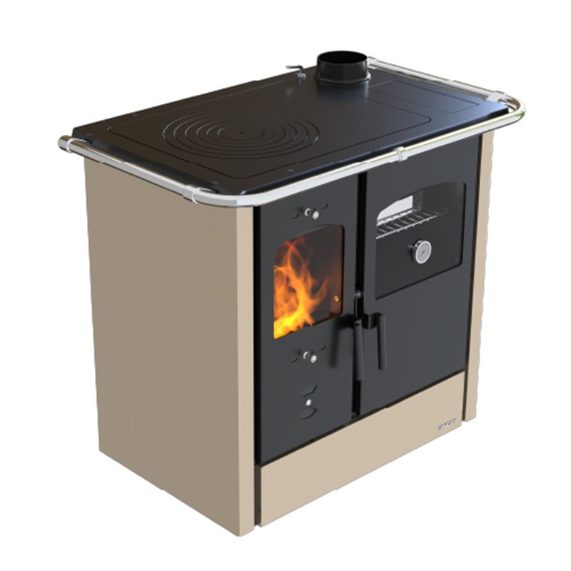 Cucina a legna LINCAR NADA – 9,33 kW, forno integrato, design essenziale