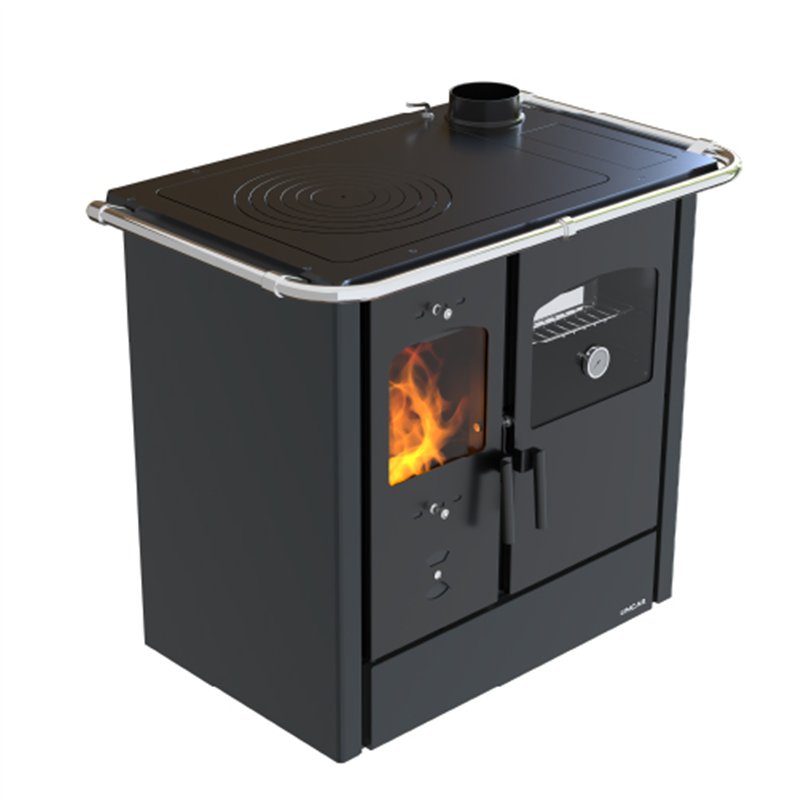 Cucina a legna LINCAR NADA – 9,33 kW, forno integrato, design essenziale