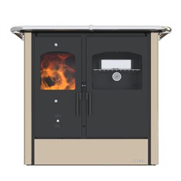 Cucina a legna LINCAR NADA – 9,33 kW, forno integrato, design essenziale