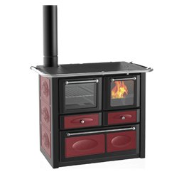 Cucina a legna LINCAR GAIA 149A VL CERAMICA – 8,2 kW, forno integrato, piastra in ghisa