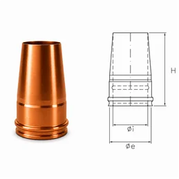 Truncated conical hat R1TO ISO10 COPPER Double wall flue