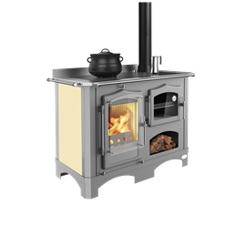 Cucina a legna LINCAR DUCHESSA – 13,44 kW, forno integrato, finiture pregiate