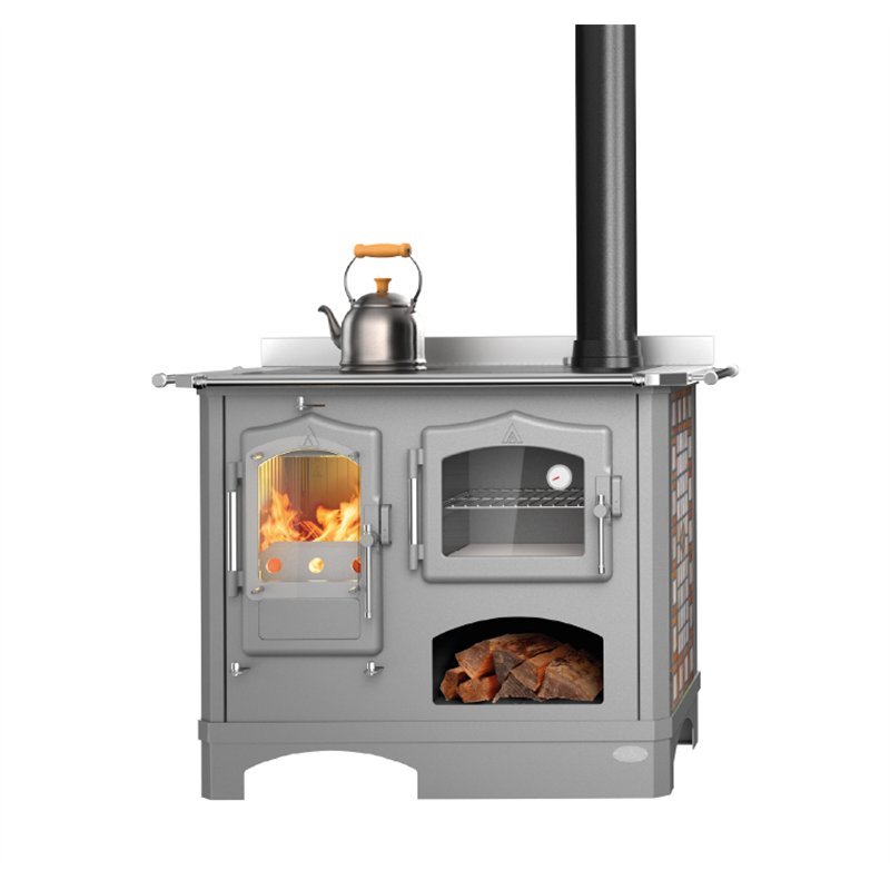 Lincar DENERIS Wood‑Fired Cooker – 9.05 kW, Cast‑Iron Top, Premium Stone or Marble Finishes