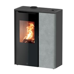 Stufa ibrida Jolly Mec IDEA T‑WIN – 8/10 kW, pellet + legna, design compatto