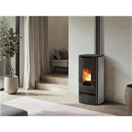 Stufa ibrida Jolly Mec MIRO T‑WIN – 6,8 / 8,2 kW, pellet + legna, design moderno