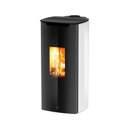 Stufa ibrida Jolly Mec MIRO T‑WIN – 6,8 / 8,2 kW, pellet + legna, design moderno