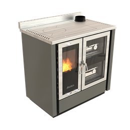 Lincar FUSION Wood‑Fired Cooker – 8.4 kW Nominal, Integrated Oven, Enamelled Steel Finish