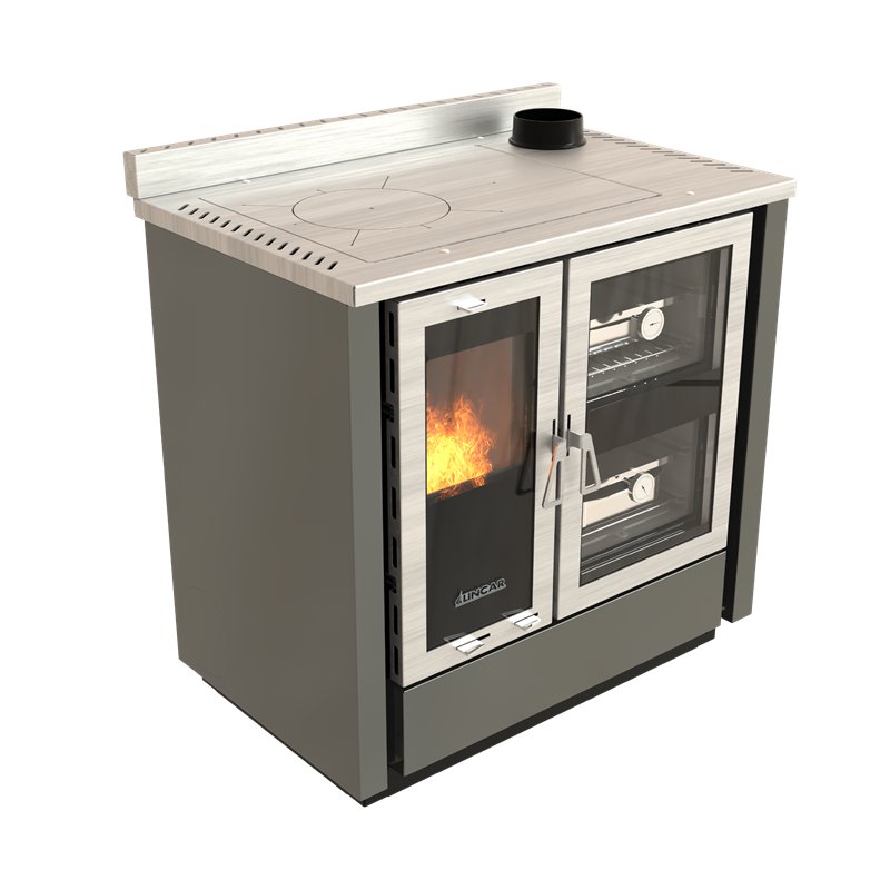 Lincar FUSION Wood‑Fired Cooker – 8.4 kW Nominal, Integrated Oven, Enamelled Steel Finish