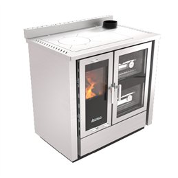 Cucina a legna LINCAR FUSION-X INOX – 9,3 kW, doppio forno, design professionale 
