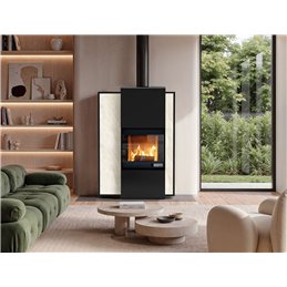 Stufa Caminetto ibrido legna/pellet Jolly Mec FOGHET-S EVO ARIA – 8 kW, aria forzata