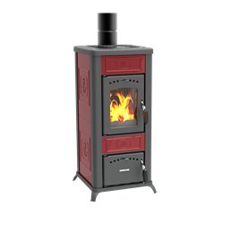Stufa a legna LINCAR ALICE 480 AZ – 6,6 kW, ceramica/ollare, rendimento 85,5%